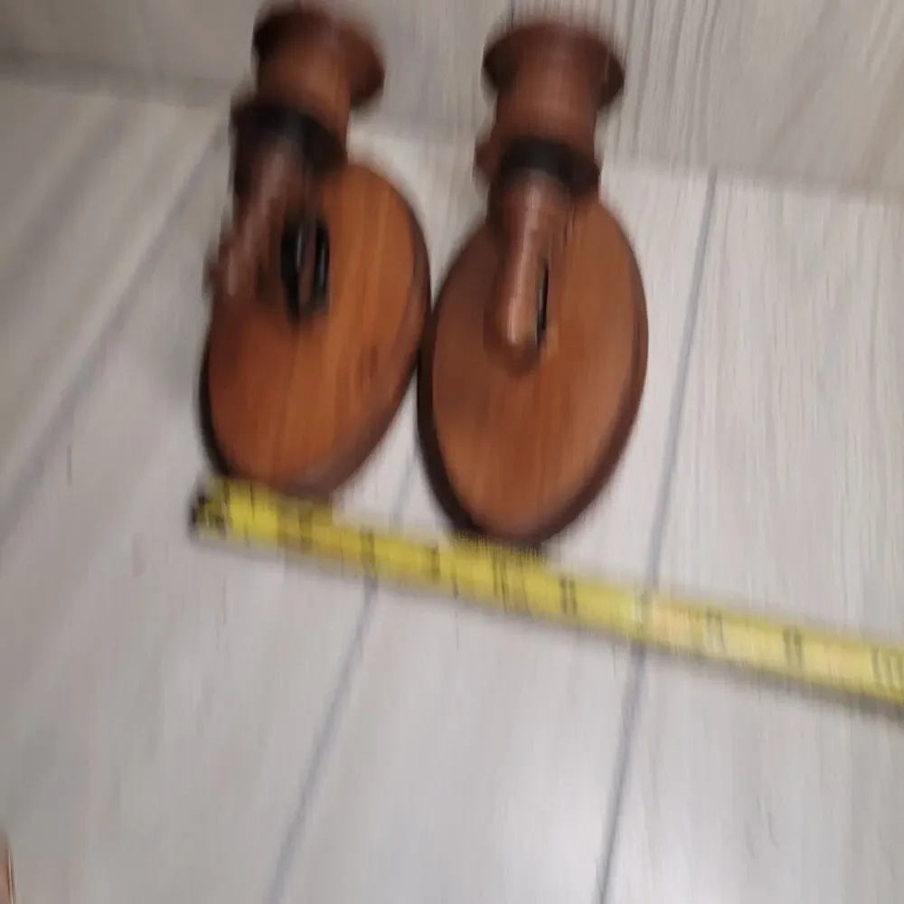 Vtg Wooden Wall Votive Candle Holders Sconces 7